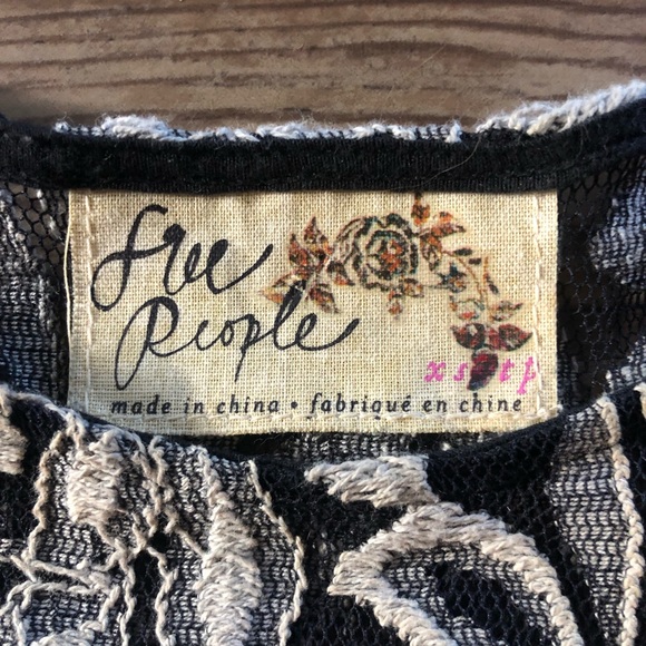 Free People fit and flare miles of lace floral dress - Picture 5 of 11